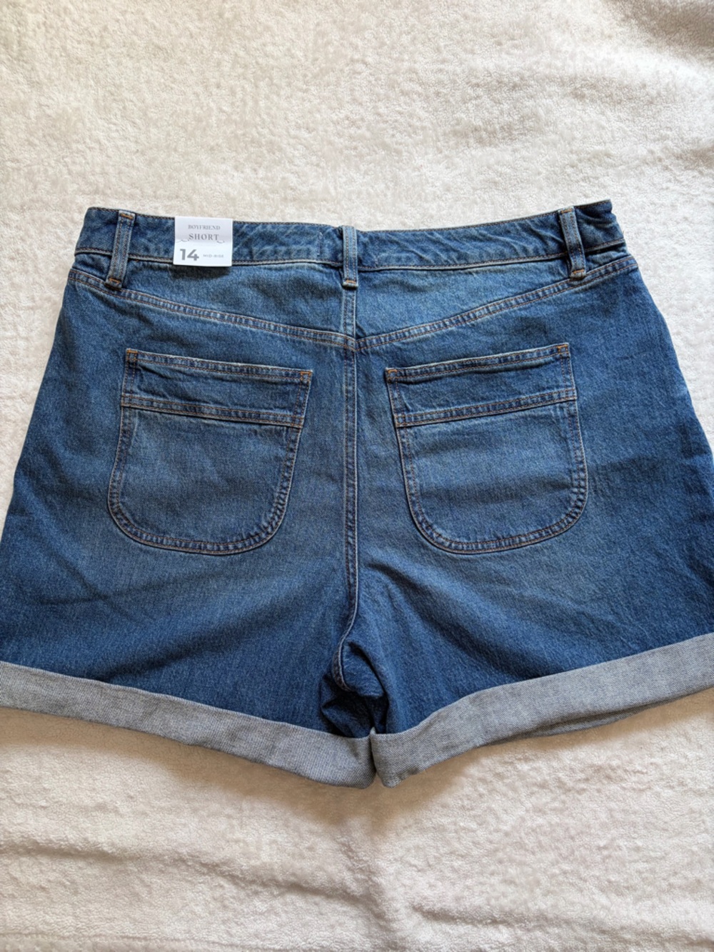 Lane Bryant Boyfriend Relaxed Mid-rise Cuffed Denim Jean Shorts